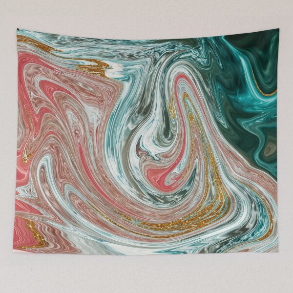 Item preview, Malachite Colorful Faux Marble with Gold Veins  designed and sold by ahlam othman.