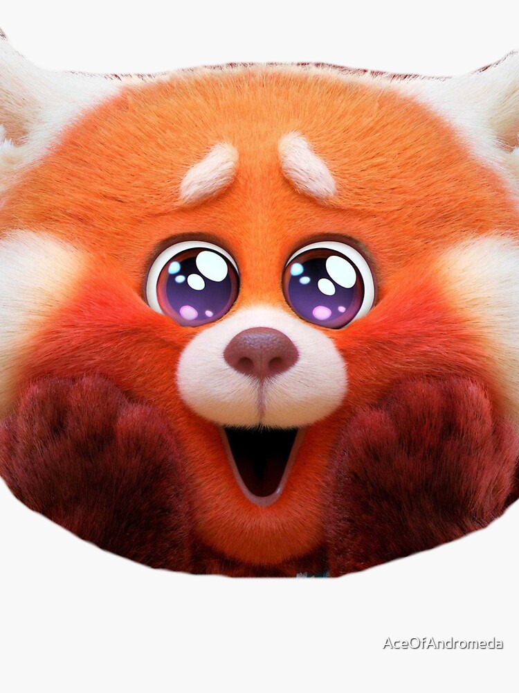 "Turning Red Panda Face" Sticker by AceOfAndromeda | Redbubble