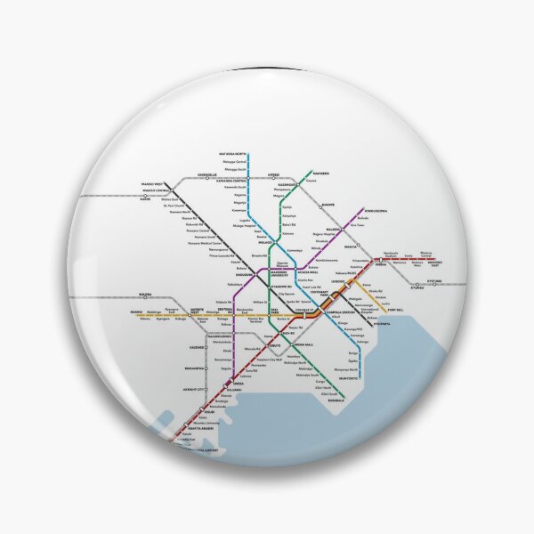 Item preview, Kampala Fantasy Metro Map Classic designed and sold by Staugustean.