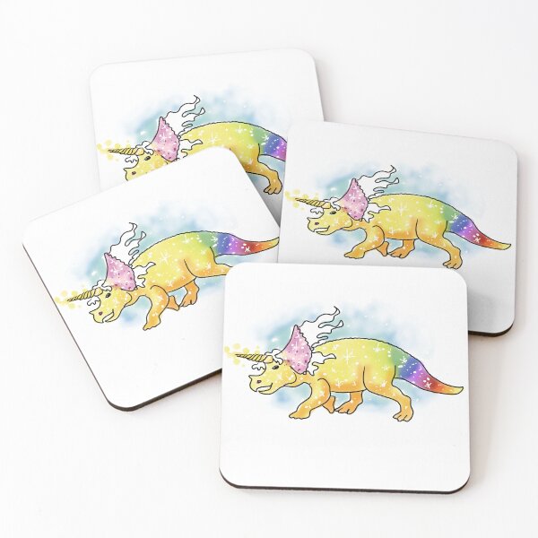 Item preview, Unicorn Dino Triceratop Rainbow designed and sold by MyMonsters.