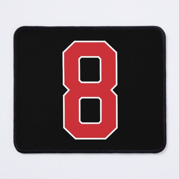 Item preview, Sports Number 8, red black color lucky sport eight designed and sold by ArtIsParty.