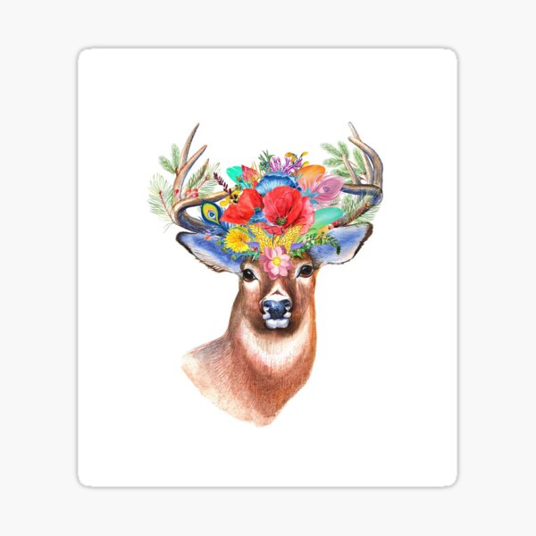 Sticker Tumblr Deer Redbubble Sticker Tumblr Deer Redbubble