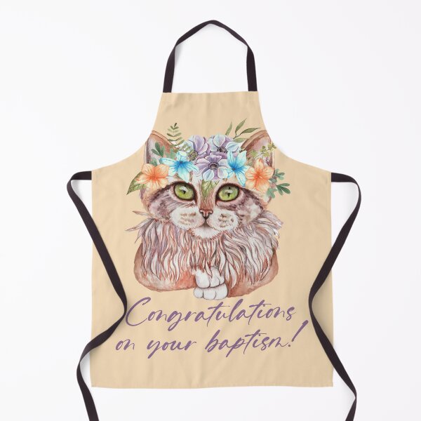 Item preview, CONGRATULATIONS ON YOUR BAPTISM (CAT) spiral notebook designed and sold by crafts-gift.