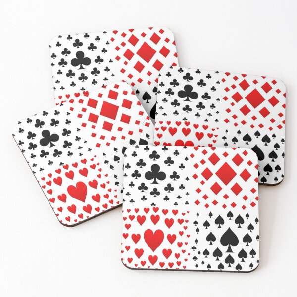 Item preview, CASINO DECORATIVE RED & BLACK SUITES PLAYING CARDS ART designed and sold by sharlesart.