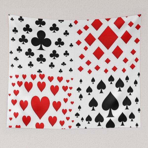 Item preview, CASINO DECORATIVE RED & BLACK SUITES PLAYING CARDS ART designed and sold by sharlesart.