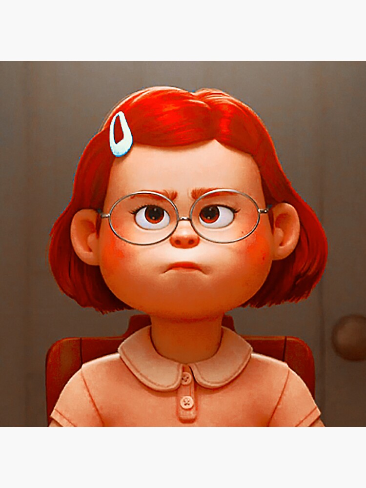 "turning red" Sticker by Goldenart01 Redbubble