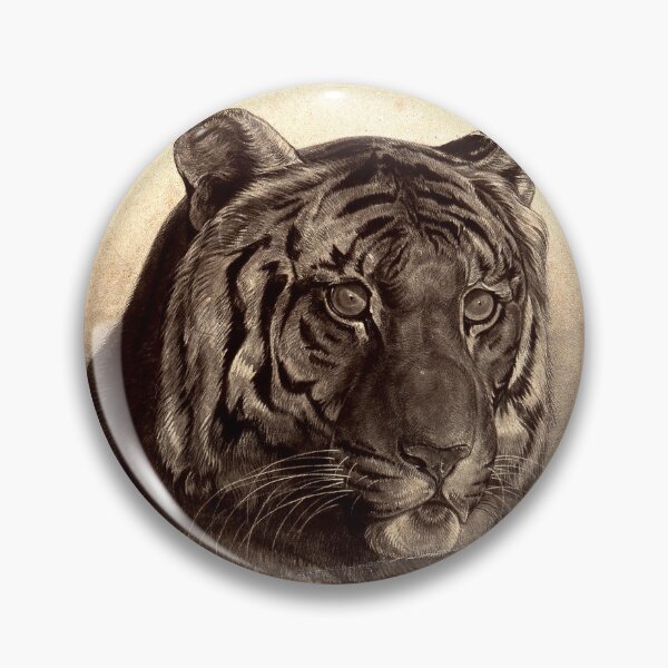 Item preview, The Head of a Tigress (felis Tigris). Etching with Engraving - John Frederick Lewis (1825) designed and sold by Geraldo Garcia.