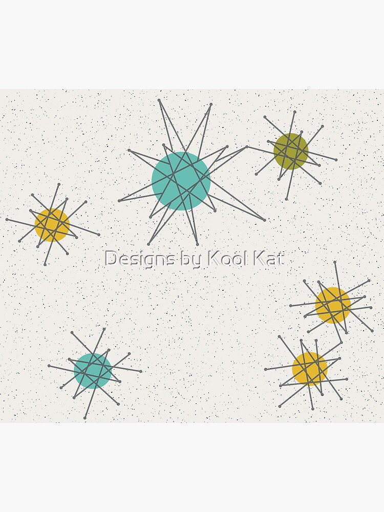 Franciscan Starburst Bold Colors Atomic Mid Century China Pattern Art Print