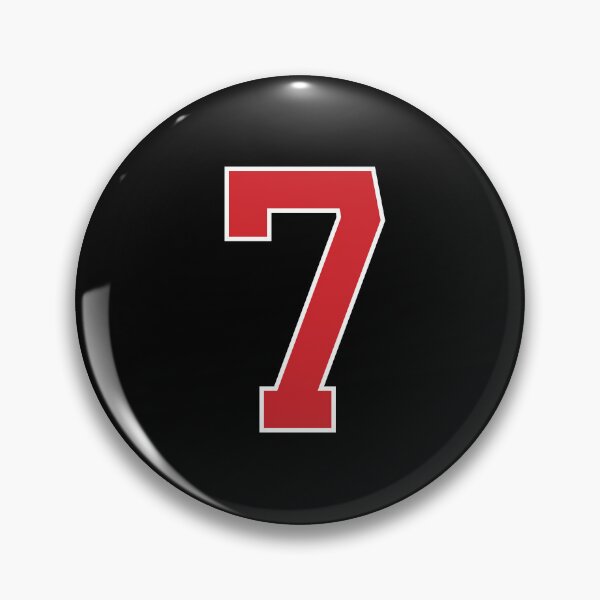 Item preview, Sports Number 7, red black color lucky sport seven designed and sold by ArtIsParty.