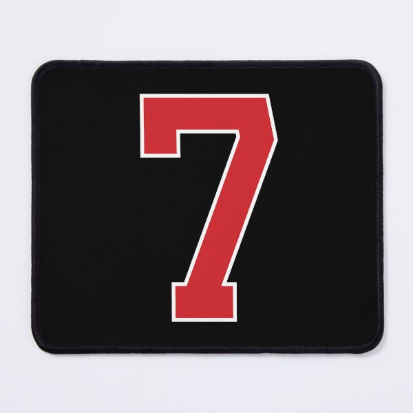 Item preview, Sports Number 7, red black color lucky sport seven designed and sold by ArtIsParty.