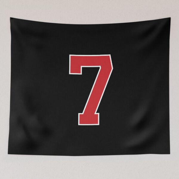 Item preview, Sports Number 7, red black color lucky sport seven designed and sold by ArtIsParty.