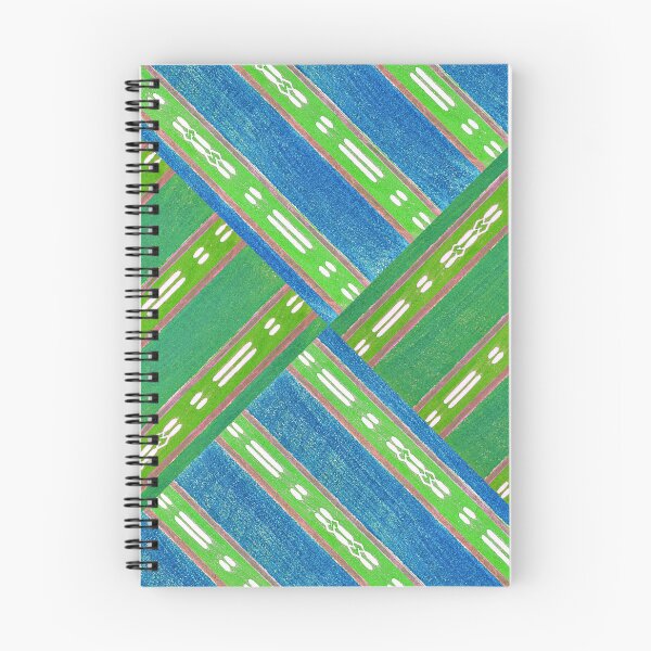 Item preview, Blue and Green Stripes Woodblock Patterns designed and sold by RyanCaudell.