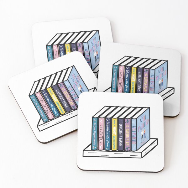 Item preview, Romance Book Stack C - Fake Dating designed and sold by bookshelfsketch.