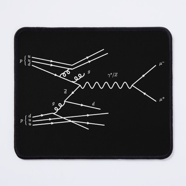 Item preview, Feynman diagram, proton scattering dark version  designed and sold by NoetherSym.
