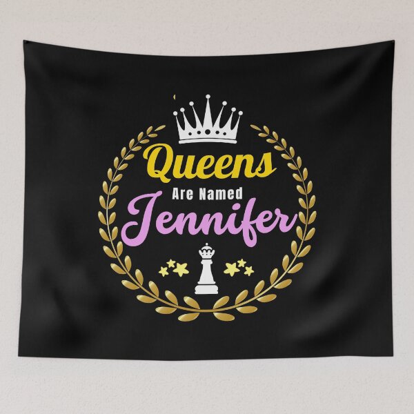 Item preview, Queens Are Named Jennifer - Custom Gifts For Jennifer  | Retro Gold Purple Design designed and sold by Delandor.