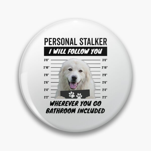 Item preview, Personal Stalker Dog – White Great Pyrenees designed and sold by More Cute Dogs.