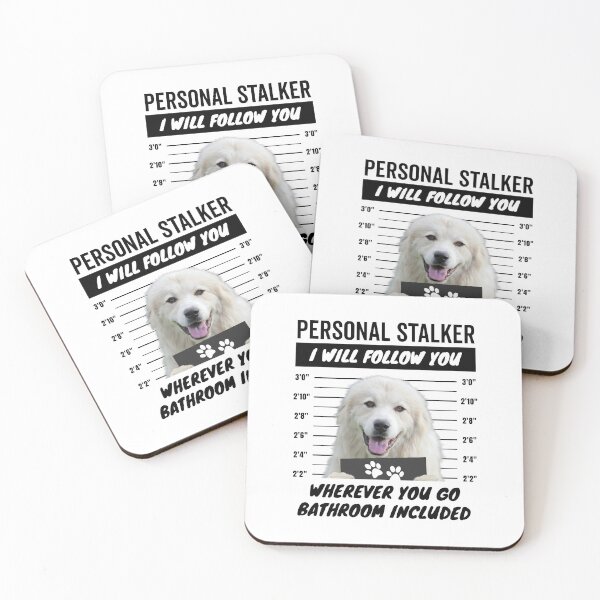 Item preview, Personal Stalker Dog – White Great Pyrenees designed and sold by More Cute Dogs.