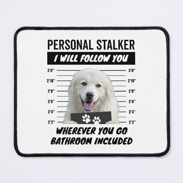 Item preview, Personal Stalker Dog – White Great Pyrenees designed and sold by More Cute Dogs.