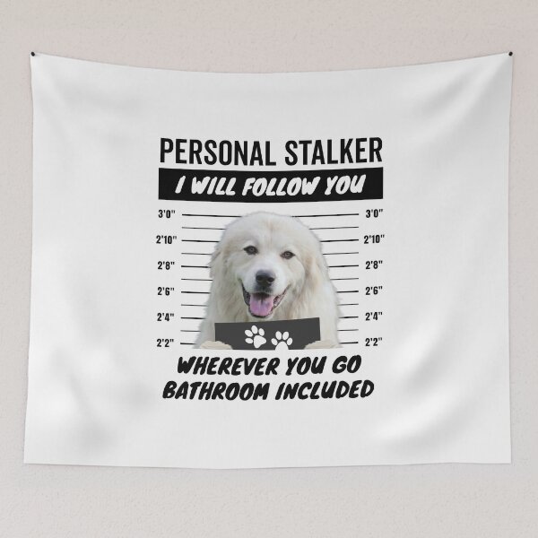 Item preview, Personal Stalker Dog – White Great Pyrenees designed and sold by More Cute Dogs.