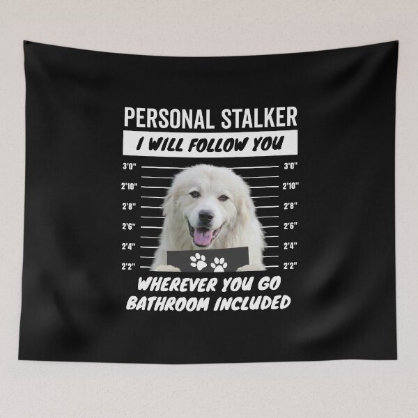 Item preview, Personal Stalker Dog – White Great Pyrenees designed and sold by More Cute Dogs.