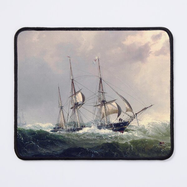 Item preview, A three-masted barque reefed-down in heavy weather - Vilhelm Melbye (1864) designed and sold by Geraldo Garcia.