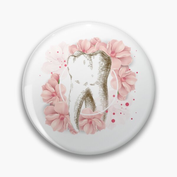 Item preview, Floral framed tooth - Dental designed and sold by guaka-molly.