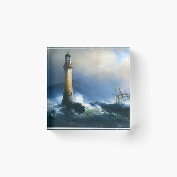 Item preview, Shipping off the Eddystone Lighthouse - Vilhelm Melbye (19th century) designed and sold by Geraldo Garcia.