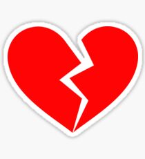 Broken Heart Stickers | Redbubble