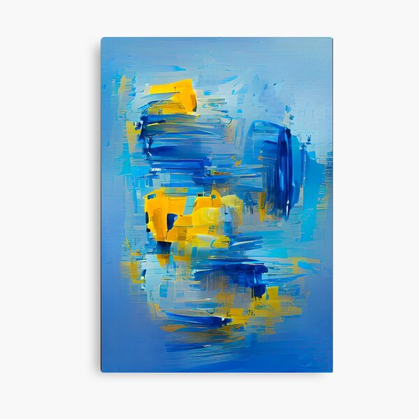 Item preview, Yellow and blue abstract art , yellow blue art, colors combination  designed and sold by Baneen  Alethary.