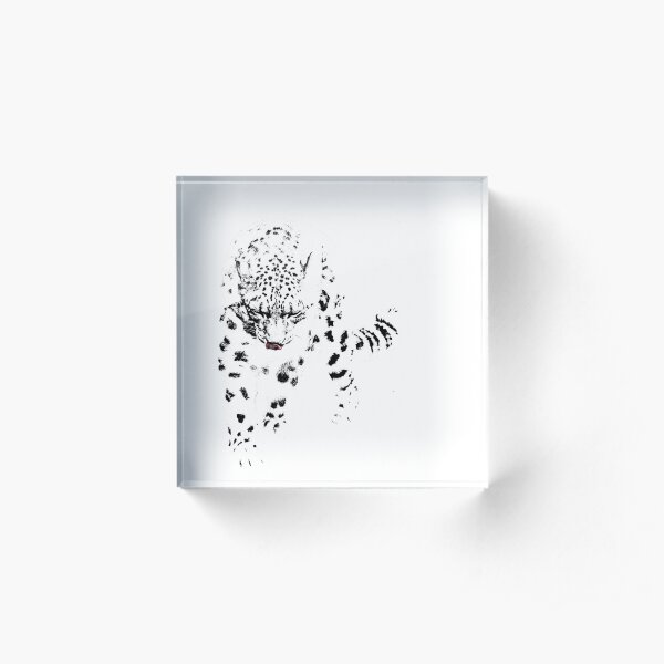 Snow Leopard Acrylic Block