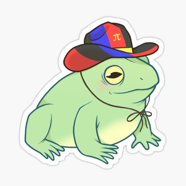 Polyamory Pride Cowboy Frog Sticker