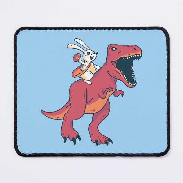Item preview, Easter Bunny Riding Red T-Rex Dinosaur designed and sold by MadMando.