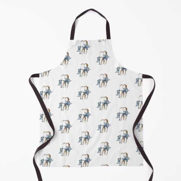 Item preview, Tooth with blue flowers, dental design designed and sold by guaka-molly.