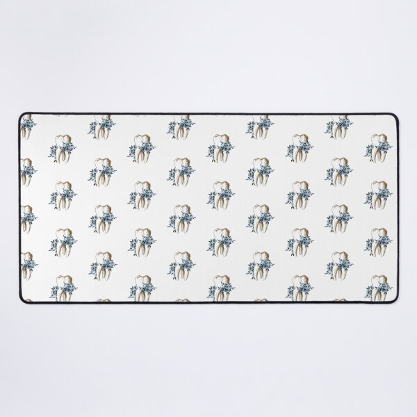 Item preview, Tooth with blue flowers, dental design designed and sold by guaka-molly.