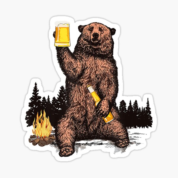 Drunks Bear Sticker for Sale by winhag