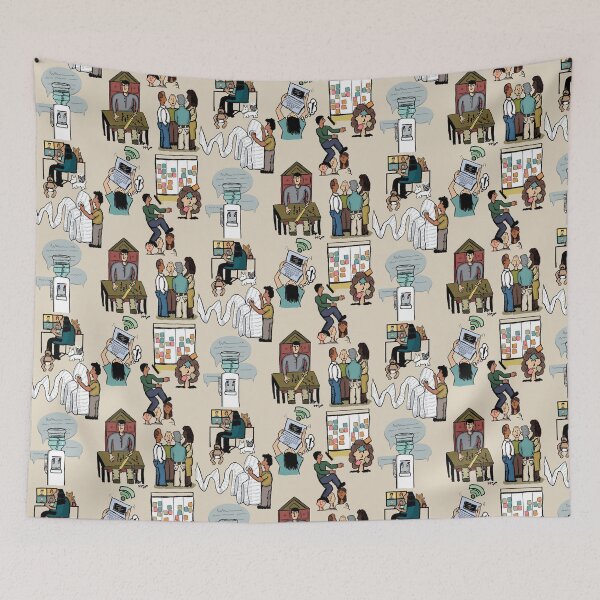 Item preview, Work life on beige designed and sold by Quick Brown Fox Canada.