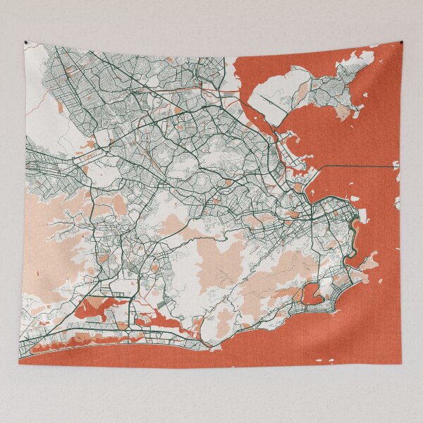 Item preview, Rio de Janeiro City Map of Brazil - Bohemian designed and sold by deMAP.