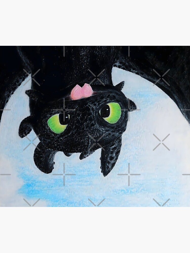 Thumbnail 6 of 6, Throw Blanket, Toothless Upside Down Flight designed and sold by Lycoris-art.
