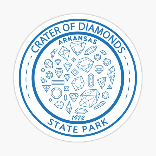 Vista previa del artículo con la obra «Parque estatal Crater of Diamonds, insignia de Arkansas», diseñado y vendido por KrisSidDesigns.