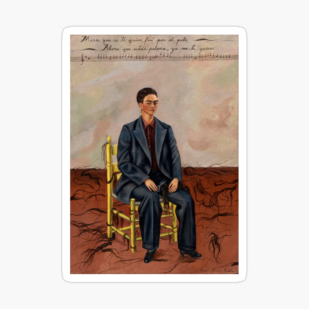 Self-Portrait with Cropped Hair by Frida Kahlo Poster for Sale by  AestheticsXarts | Redbubble