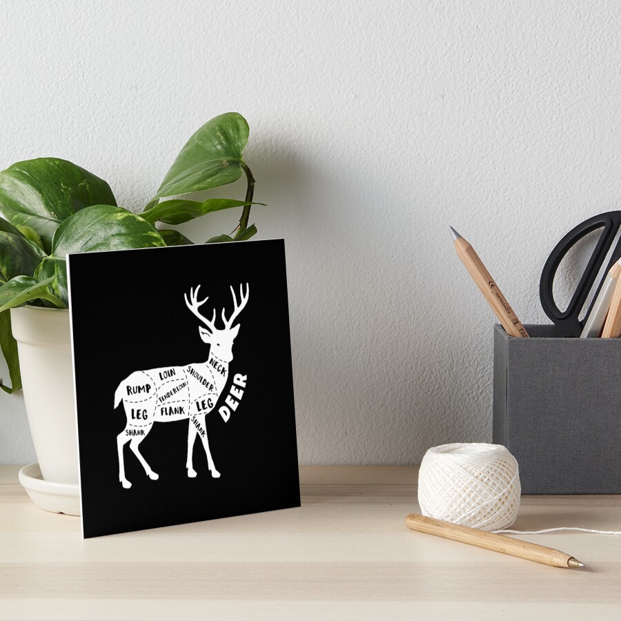 "Deer Butcher's Chart" Art Board Print by CraftedByMoo | Redbubble