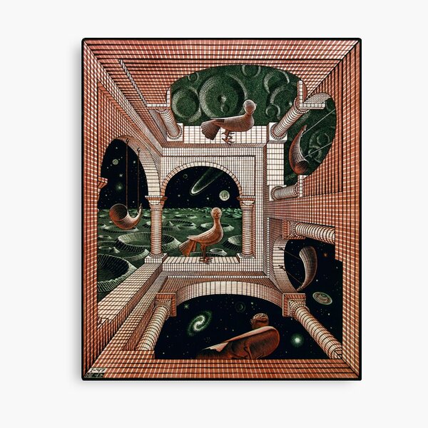 Aperçu de l'œuvre Un autre monde II de M. C. Escher créée et vendue par AestheticsXarts.