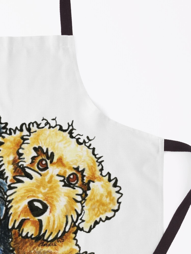Alternate view of Black Yellow Labradoodles Lined Up Apron