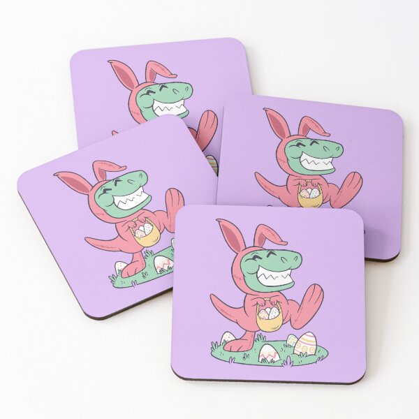Item preview, Happy T-Rex Dinosaur in Easter Bunny Suit designed and sold by MadMando.
