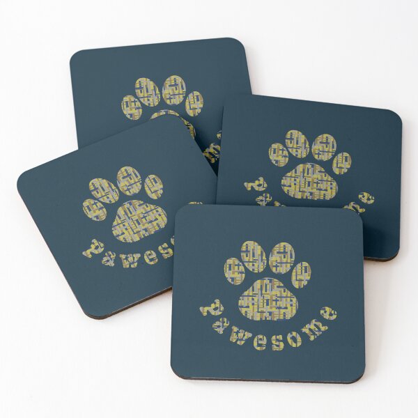 Item preview, Pawesome For Animal Lovers with Blue and Yellow Rectangles designed and sold by AMSonArt.