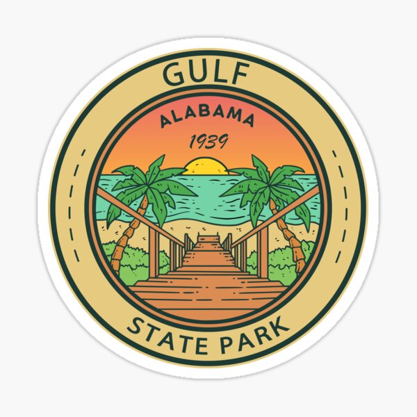 Item preview, Gulf State Park Alabama Circle Badge designed and sold by KrisSidDesigns.