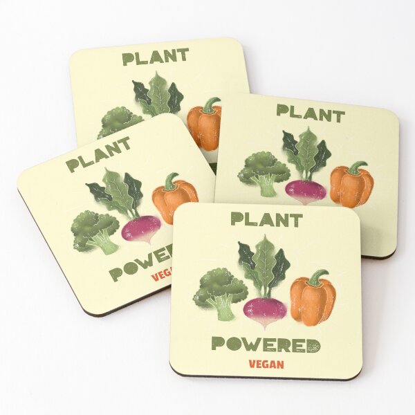 Item preview, Plant Powered - Vegan Quote designed and sold by SwordsAndCharms.