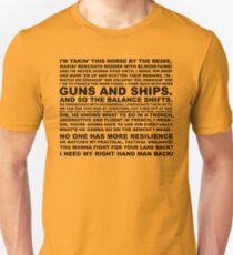 Camiseta unisex pistolas, naves
