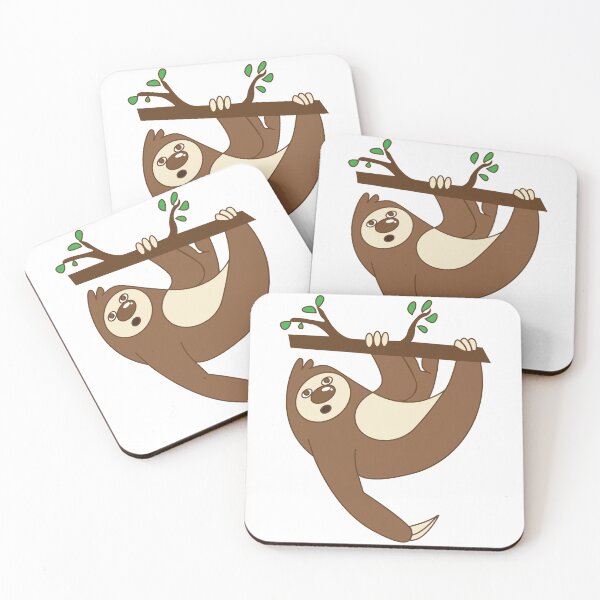 Item preview, Vector cartoon illustration of cute sloth set designed and sold by ELBStore.