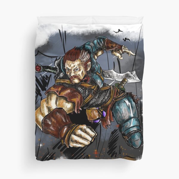 Warrior Bushida - Fantasy Character Art Duvet Cover